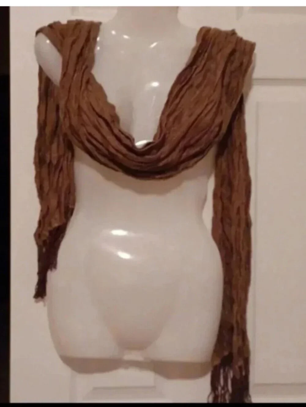 2 light Brown  scarves